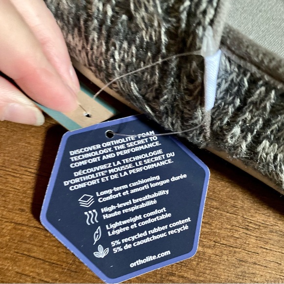 ✨Toms Cozy Alpargata 3.0 Slip-On Flats - Cement Chunky Cable Knit✨ NIB - Picture 12 of 13